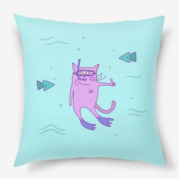 Подушка «Кот Рыба»