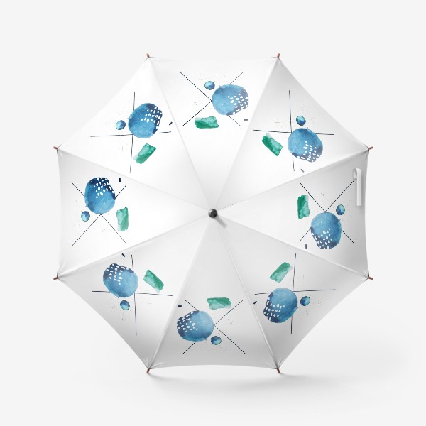 Зонт «Арт коллаж Морская акварельная абстракция»