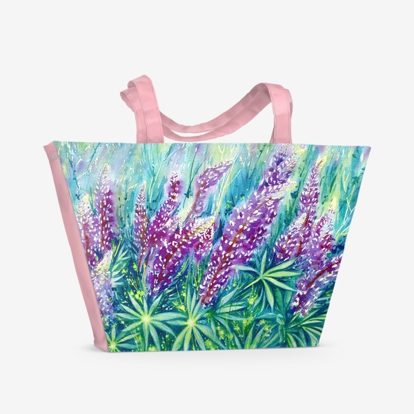 Пляжная сумка «Цветы Люпины»
