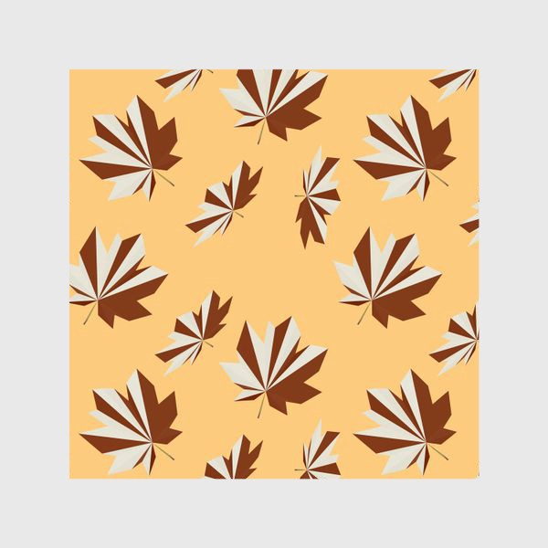 Шторы «Autumn leaves low poly style»