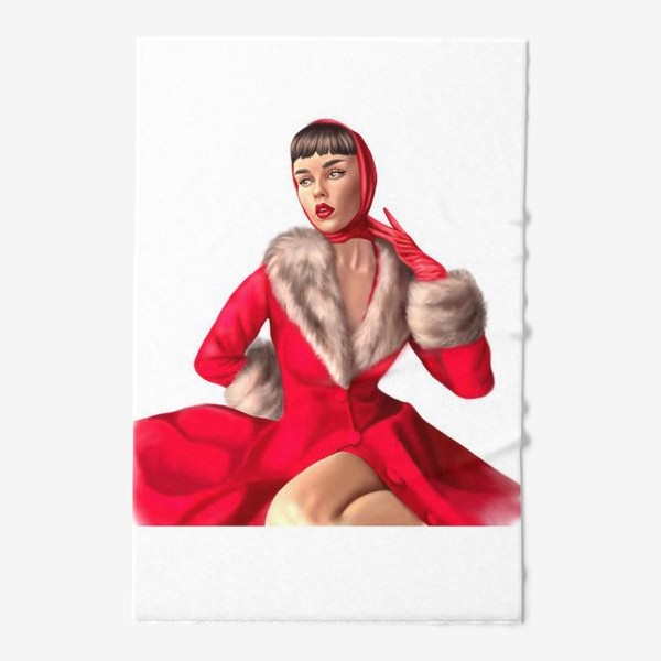 Полотенце «Девушка в красном»