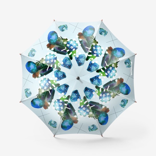 Зонт «Коллаж с акварельными абстрактными фэлементами»