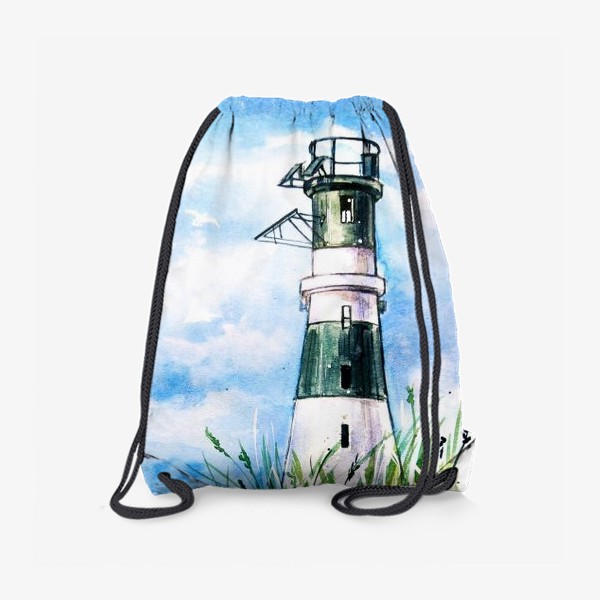 Рюкзак «зеленый маяк с лодкой»
