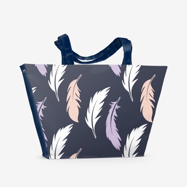 Пляжная сумка «Цветные перья »