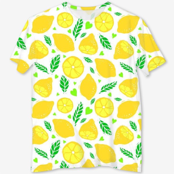 Футболка с полной запечаткой «Летние лимоны»