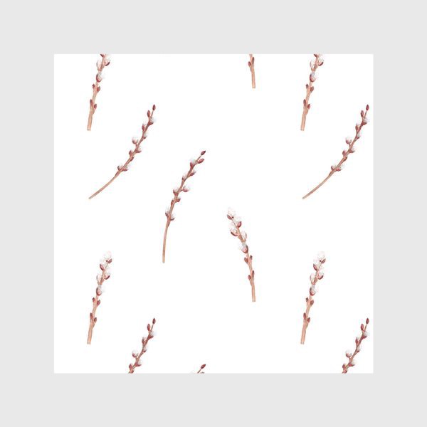 Шторы &laquo;Верба. Акварельный весенний ботанический минималистичный принт на пасху с веточками вербы&raquo;