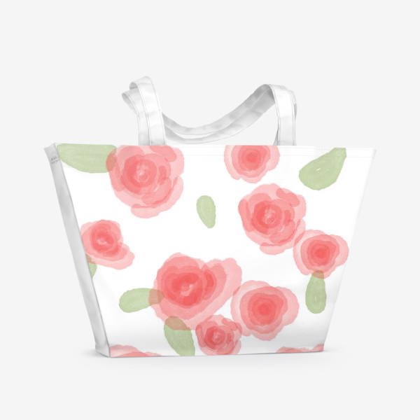 Пляжная сумка «Паттерн нежные цветы»