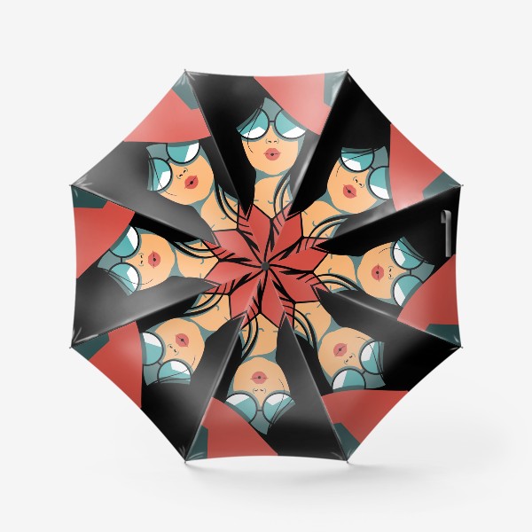 Зонт «Девушка в шляпе(8 марта)»