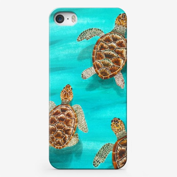 Чехол iPhone «Плывущие морские черепахи»