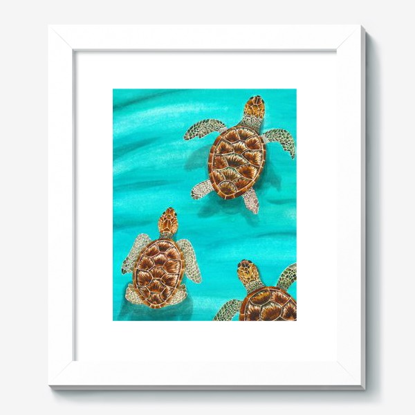 Картина «Плывущие морские черепахи»