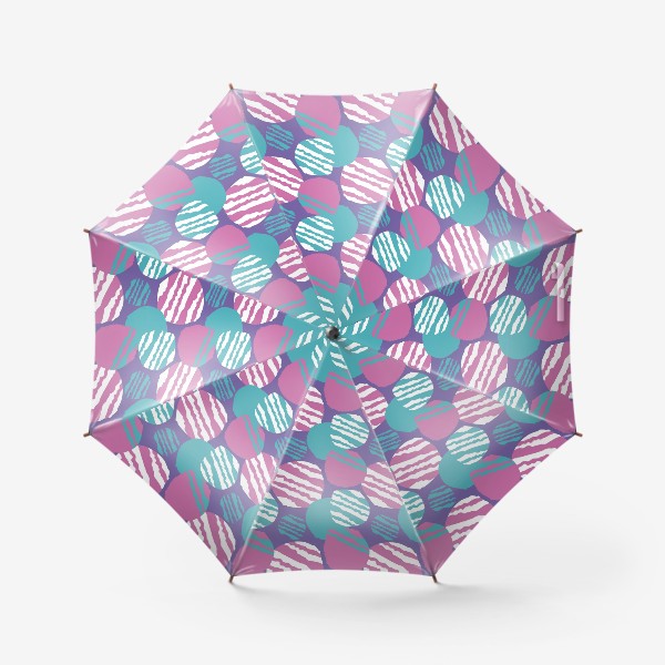 Зонт «яркий паттерн круги в полоску»