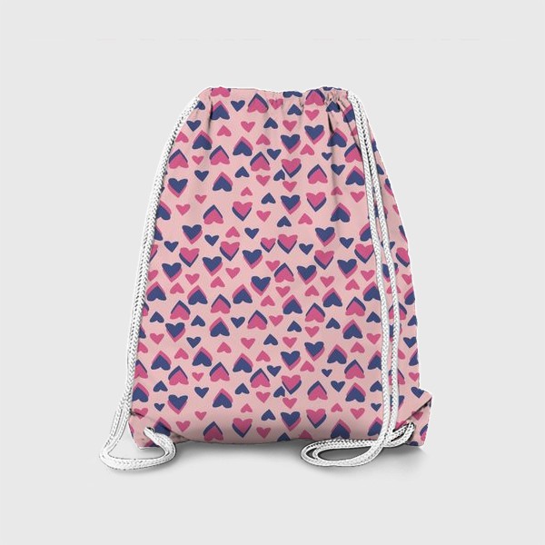 Рюкзак «Паттерн розовые сердца»