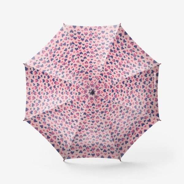 Зонт «Паттерн розовые сердца»