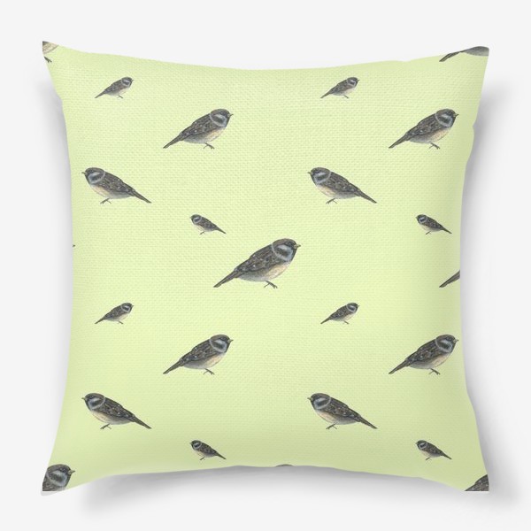 Подушка «Паттерн с птичками»