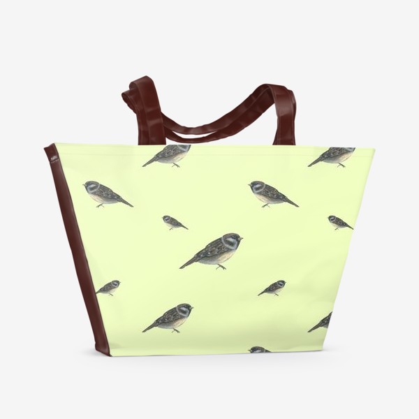 Пляжная сумка «Паттерн с птичками»