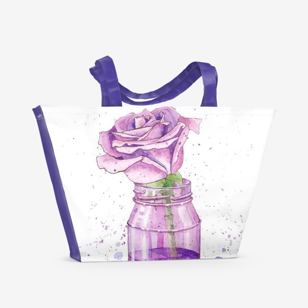 Пляжная сумка «Розовая роза»