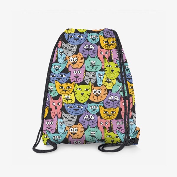 Рюкзак «Разноцветные кошки и коты»