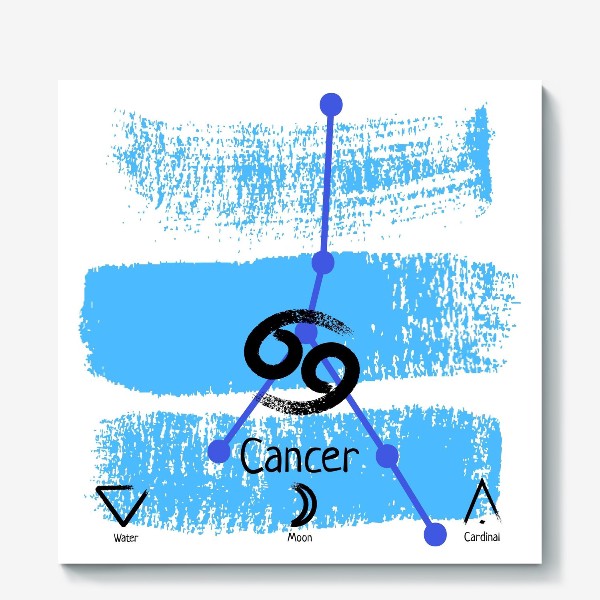 Холст «Знак зодиака рак»