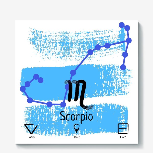Холст «Знак зодиака скорпион»