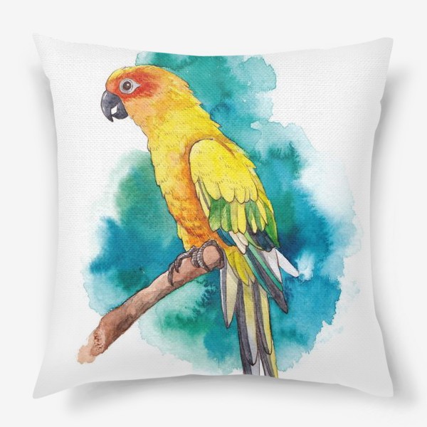 Подушка «Птица Желтый Попугай»