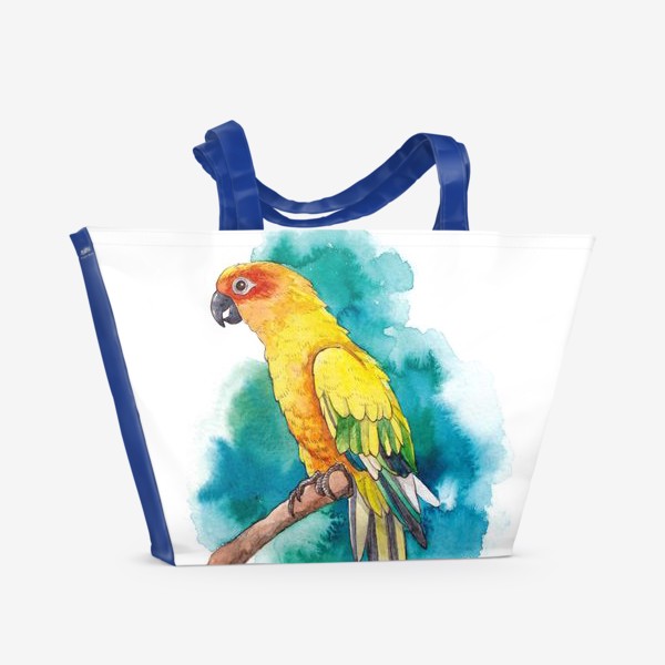 Пляжная сумка «Птица Желтый Попугай»