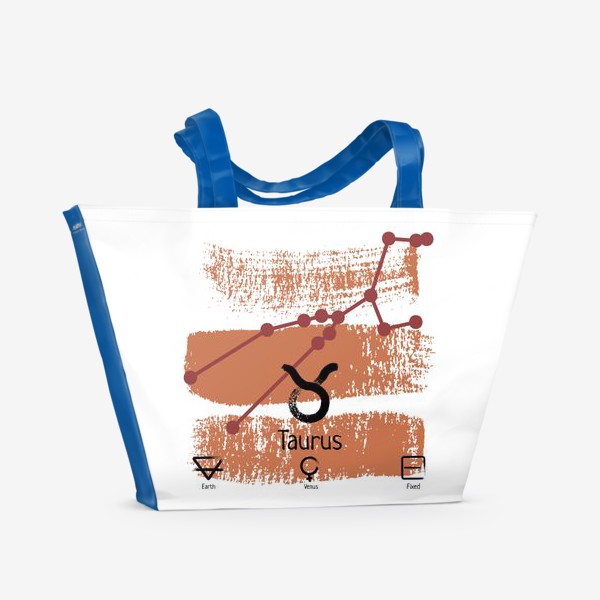Пляжная сумка «Знак зодиака телец»