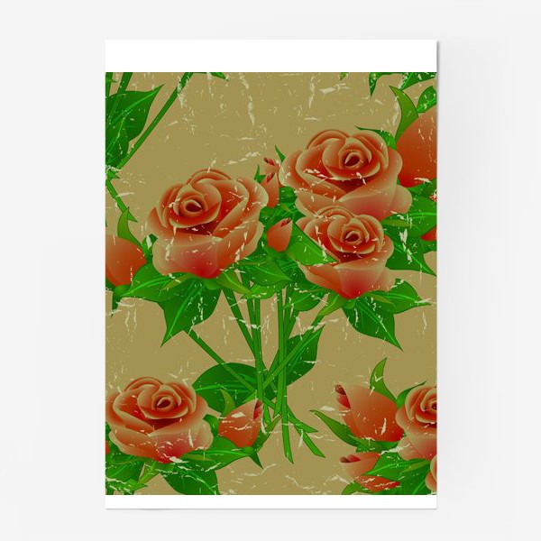 Постер «винтажные букеты роз »