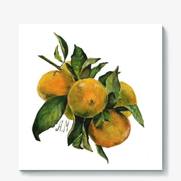Холст «мандарин. оранжевое лето»