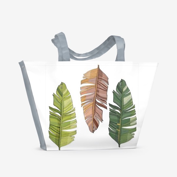Пляжная сумка «Перья пальма»