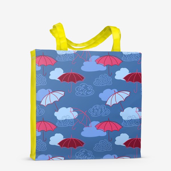 Сумка-шоппер «Розовые зонты и облака»