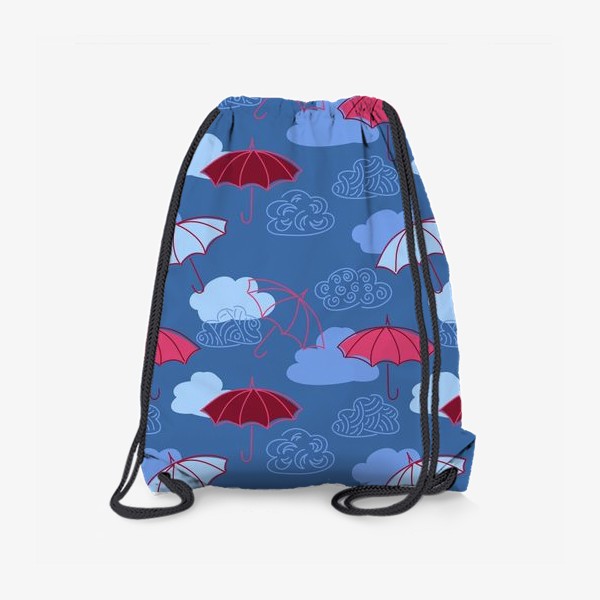 Рюкзак «Розовые зонты и облака»