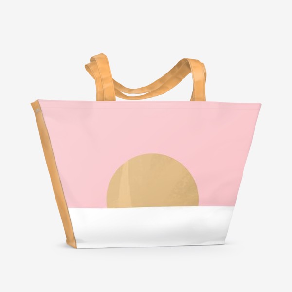 Пляжная сумка «Золотое солнце, розовое небо»