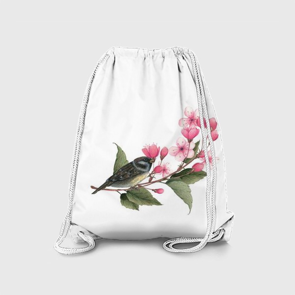 Рюкзак «Воробей на ветках вишни »