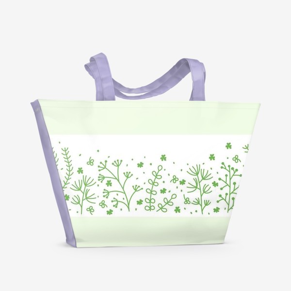 Пляжная сумка «Нежная зелень»