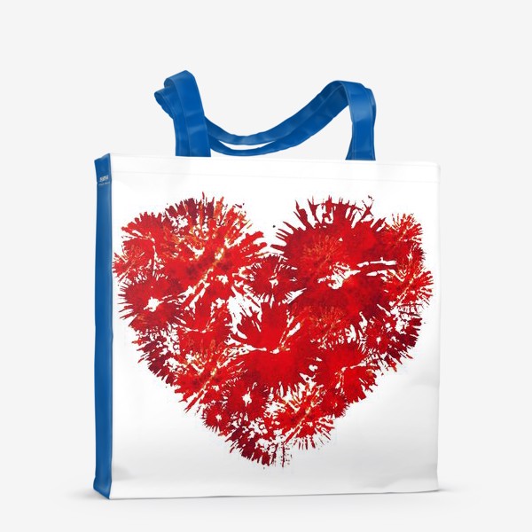Сумка-шоппер «Красное сердце, абстракция»