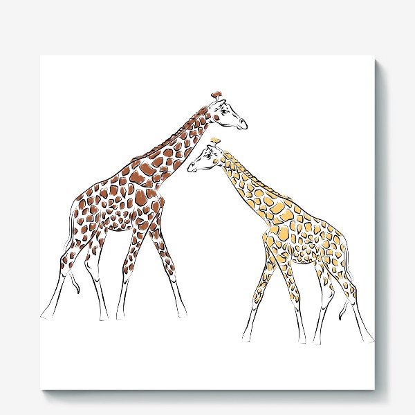Холст «Два жирафа»