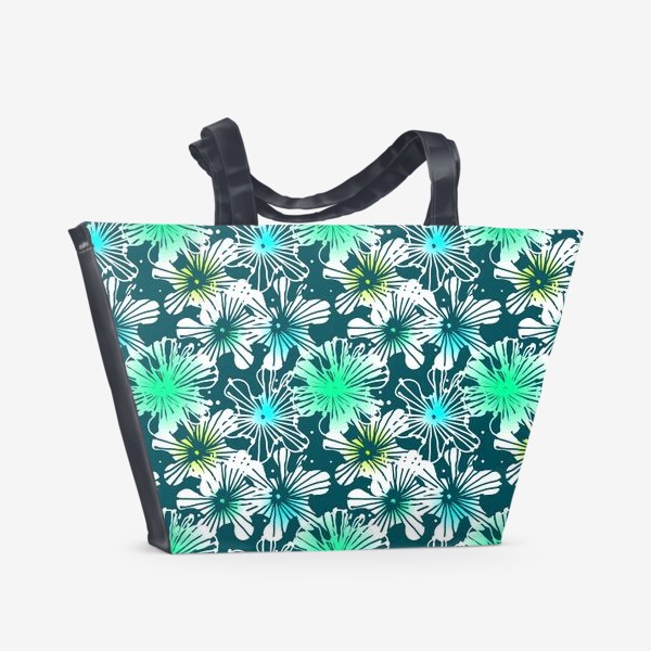 Пляжная сумка «Изумрудные цветы»