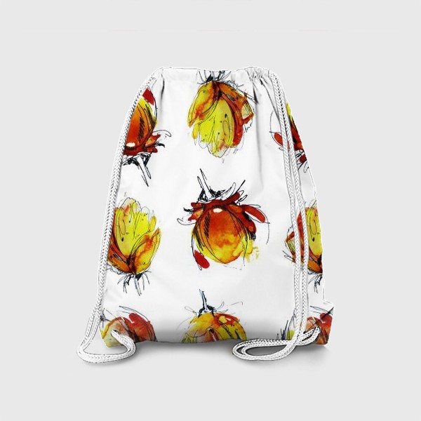 Рюкзак «Цветочный акварельный паттерн»
