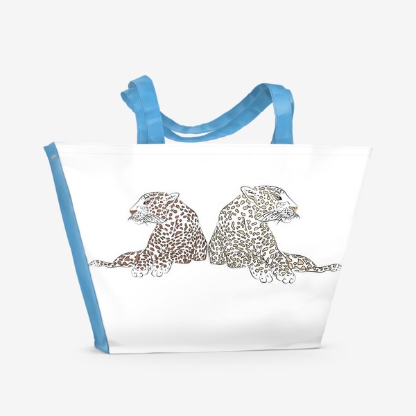 Пляжная сумка «Два гепарда»