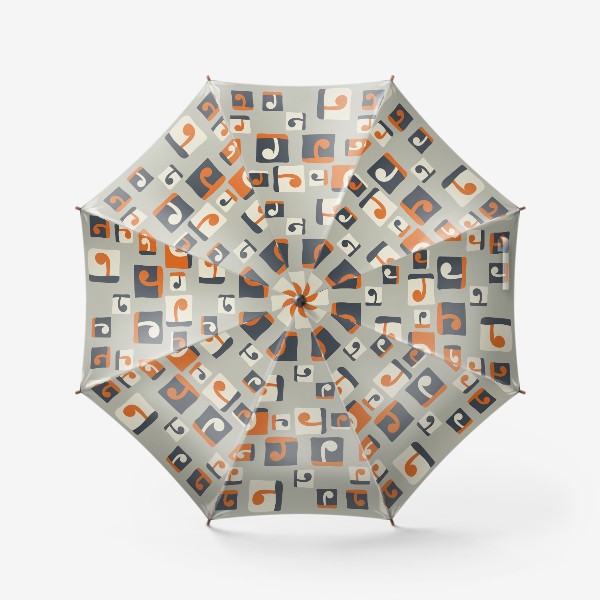 Зонт «Абстракция. Оранжевый и синий»