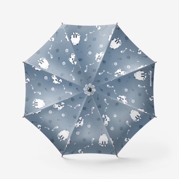 Зонт «Котики и рыбки»