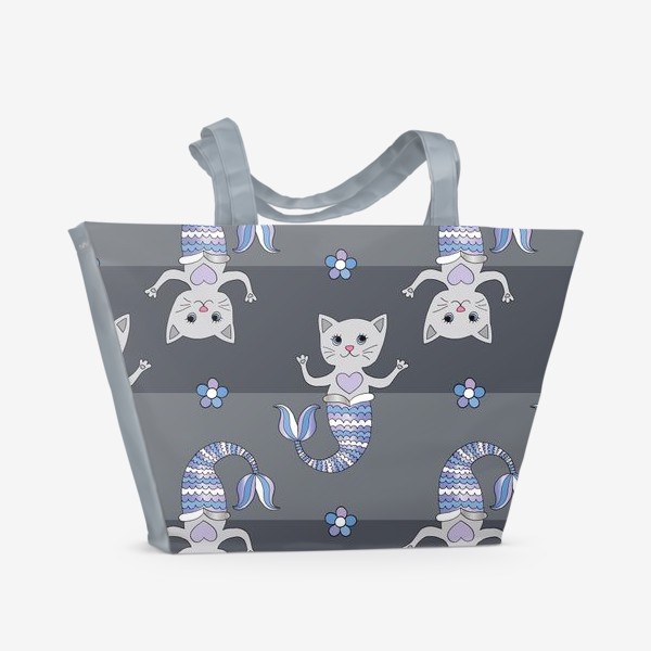 Пляжная сумка «Котики русалки»