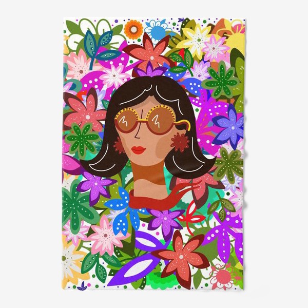 Полотенце «Райский сад. Девушка в цветах. Лето»