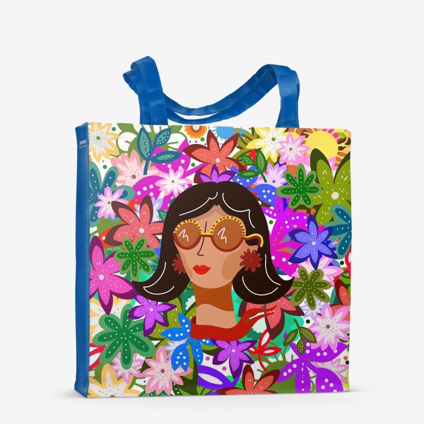 Сумка-шоппер «Райский сад. Девушка в цветах. Лето»