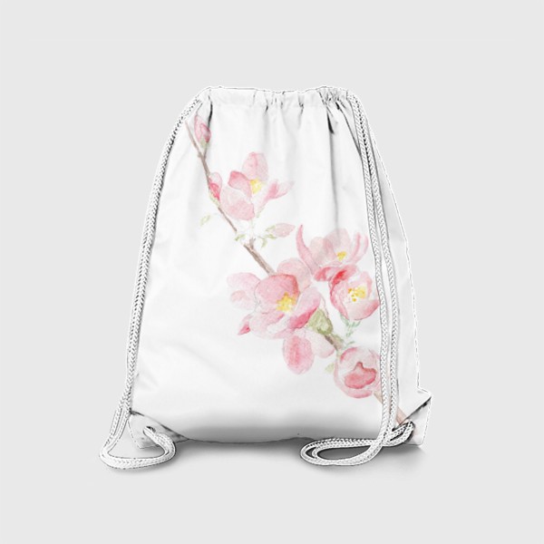 Рюкзак «Цветущая вишня. Карандаш и акварель»