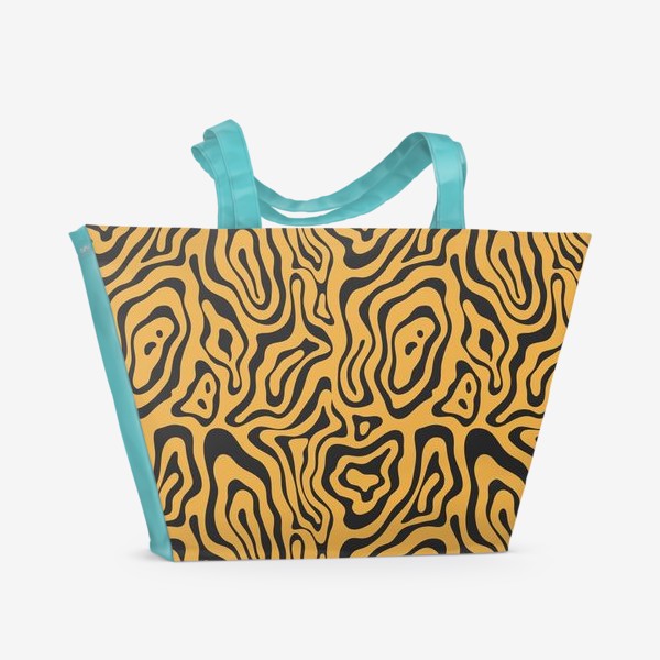 Пляжная сумка «Абстракция. Леопардовая шкура.»