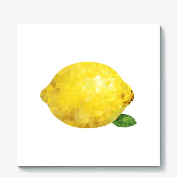 Холст «Лимон в полигонах (Low poly lemon)»