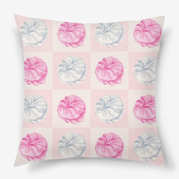 Подушка «Зефир бело-розовый»