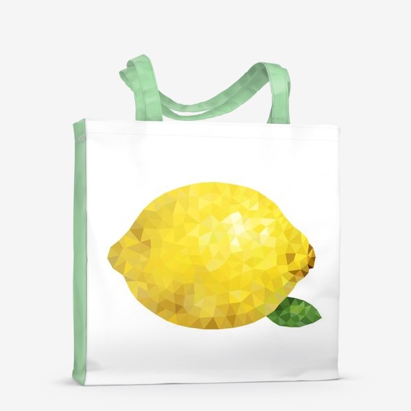 Сумка-шоппер «Лимон в полигонах (Low poly lemon)»