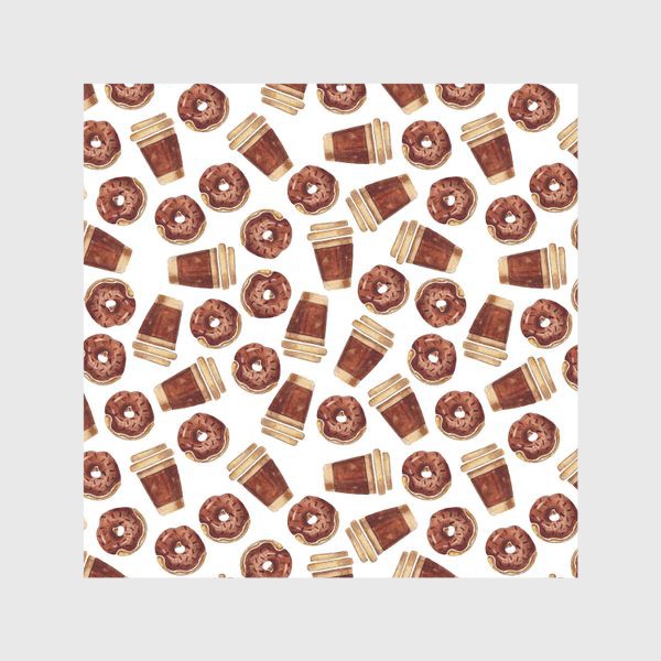 Шторы «Кофе с пончиками»